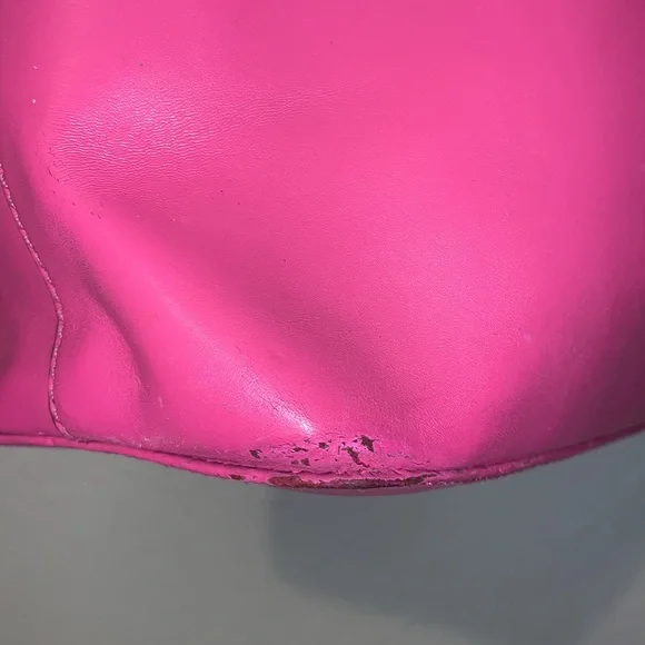 Kate Spade Pink Tote Bag Red Interior Large Shoulder Purse - Picture 15 of 16